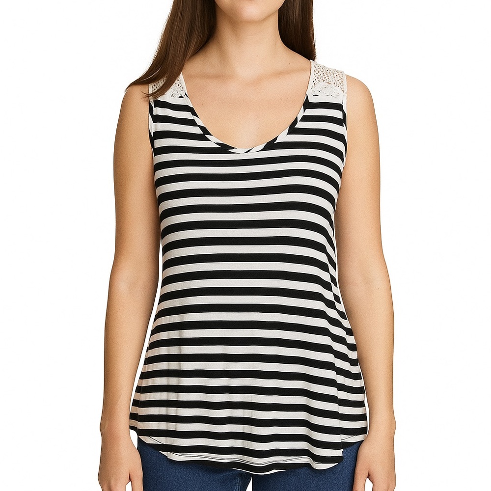 Nabee sleeveless striped‎ blouse, Size L